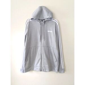 Adidas Climawarm Medium Fleece Track Jacket Hoodie Gray